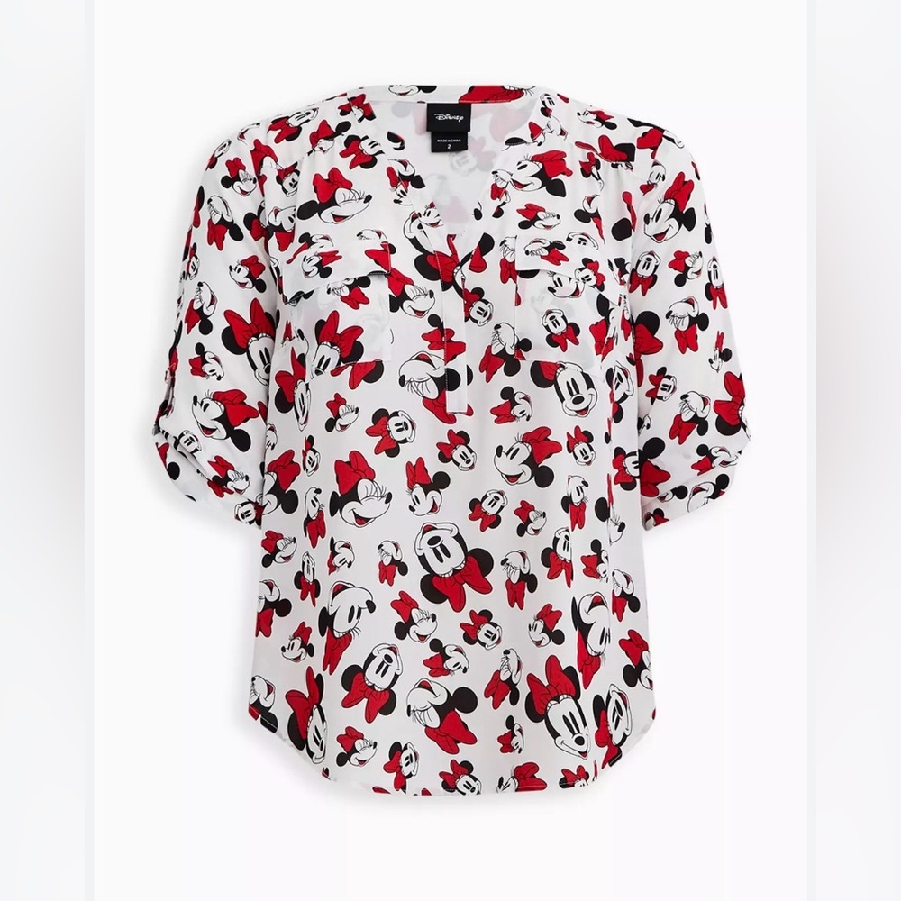 Torrid Disney Minnie Mouse Harper Georgette Blouse | 5X | Disney Parks Style